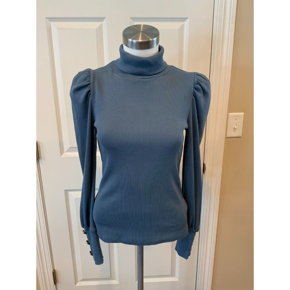 Veronica Beard Blue Turtleneck Sweater